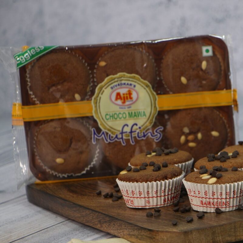 Eggless Choco Mawa Muffins
