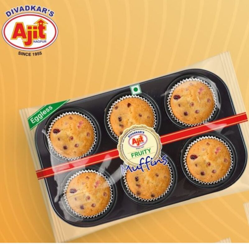 Eggless Fruity Muffins